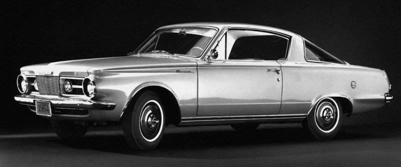 1964+Plymouth+Barracuda+-+front+34+B%26W.jpg