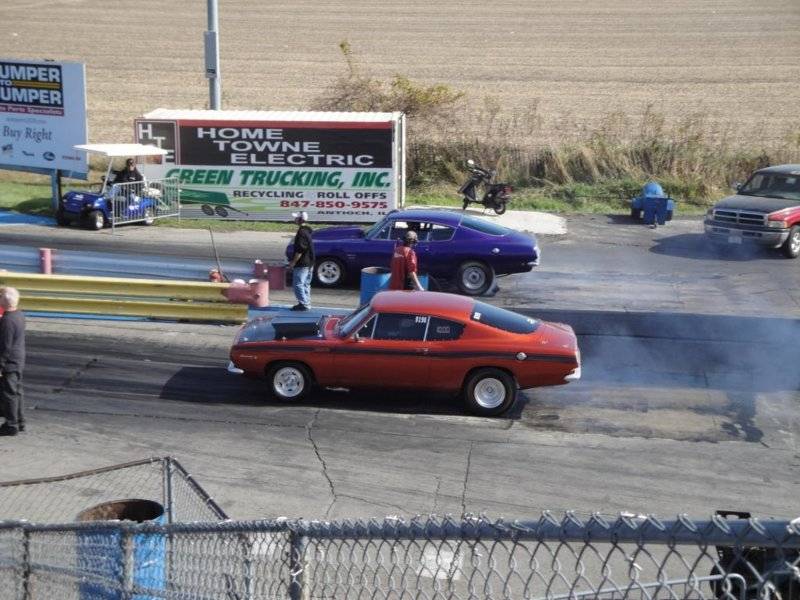 1st Drag Race Burnout Side View.JPG