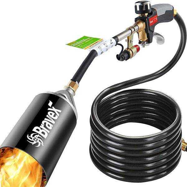 Propane Torch Weed Burner - Weed Torch with 10ft Hose (cCSAus Certified), Heavy Duty Torch Wand with Turbo Trigger Electronic Ignition, High Output 800,000 BTU for Burning Grass, Melting Ice & Snow
