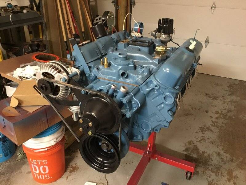 What is the absolutely correct blue engine paint color for a 74