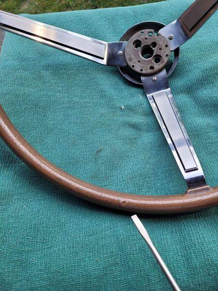 Product photo of MOPAR 1964 - 1968 A body, B body & C Body Woodgrain Steering Wheel Barracuda Charger Coronet etc..