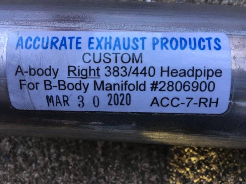 Accurate Exhaust Head Pipe RH.JPG