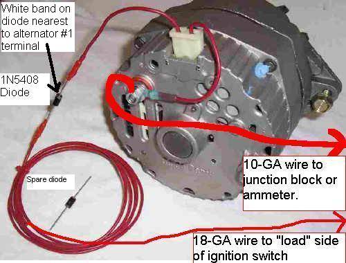 Installing One Wire Alternator For A, Gm Single Wire Alternator Wiring Diagram