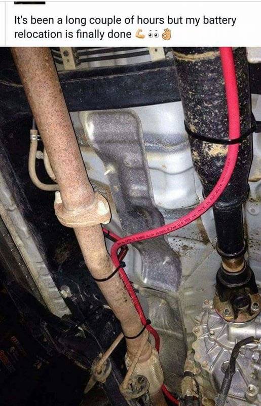 amp wire zip tied to exhaust.jpg