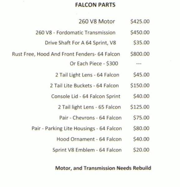 Falcon - Parts For Sale.JPG