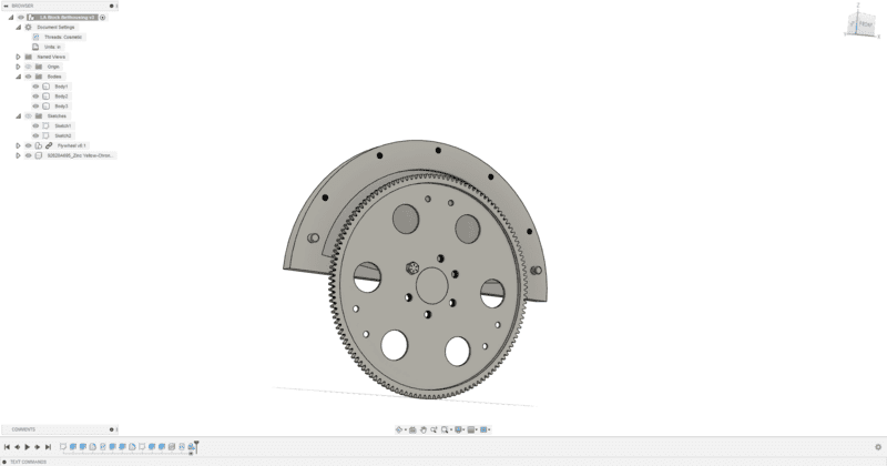 LA Block Bellhousing with hemi flexplate.PNG