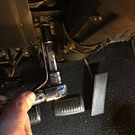 004a - Remove Steering Column by Unbolting Two Mounting Nuts and One Mounting Bolt.JPG