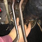 004b - Loosen Two Steering Column Base Bracket Collar Bolts.JPG