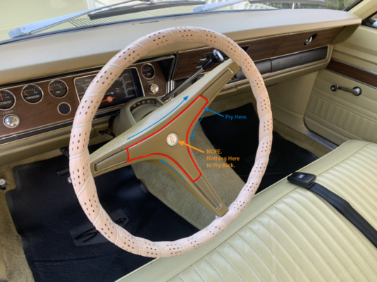 Changing / Removing the Steering Wheel on a 72 Plymouth Scamp, Valiant