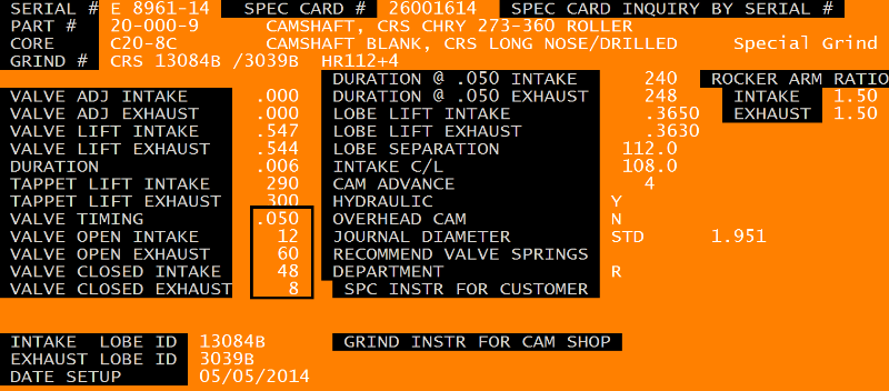 COMP_CAMS - XR292HR-12 - CUSTOM - Hydraulic Roller Cam Grind Spec Card.png