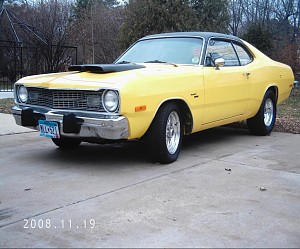 1973 Dodge Dart Sport 440 440 source heads / painted looks stock  3" x-pipe exhaust with flowma