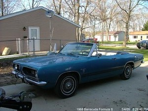 '68 Barracuda Formula-S 383 convertible Pictures and story of my car.