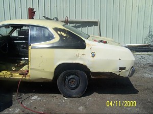 1970 duster building street strip car