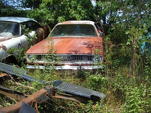 1972 340 Duster As found in VA boneyard