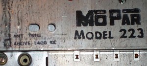 1965 Dodge Dart 270 4 dr AM Radio Markings