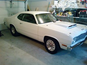 4" SS X-Pipe Exhaust with 4" tail pipes I made for the Duster