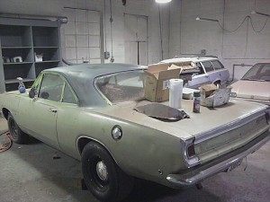 1968 BARRACUDA PROGRESS PICS 4 SPEED CONVERSION