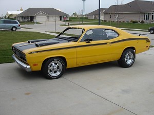 1971 Duster, Viper yellow, 340/4spd