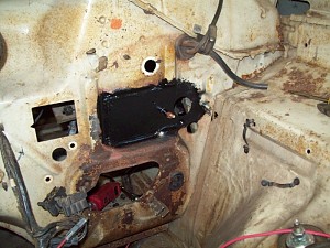 Relocating the master cylinder