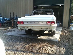 1966 dodge dart convertible restoration in progress