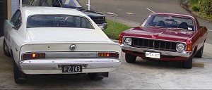 1972 Charger and 1975 Valiant truck