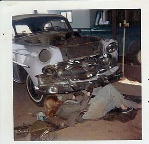 Me working on my 1953 Bel Air
